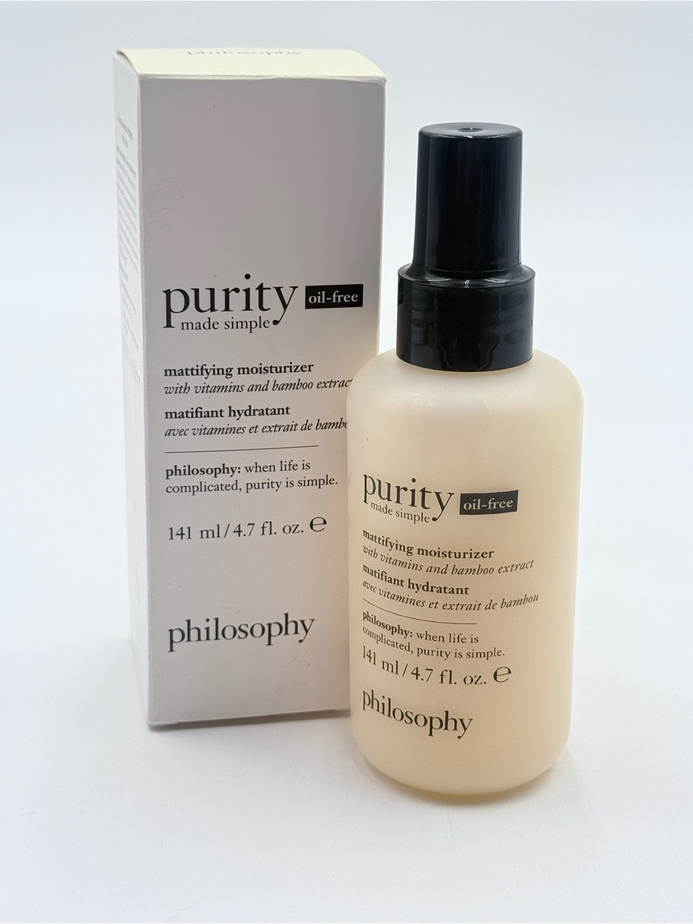 Philosophy Purity Made Simple Oil-Free Mattifying Moisturizer 141ml, 4.7oz NEW